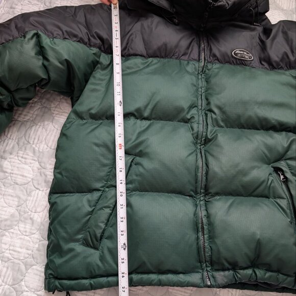 Vintage Eddie Bauer EBtek Goose Down Puffer Jacket Green/ Black Men`s size L. - Picture 5 of 16